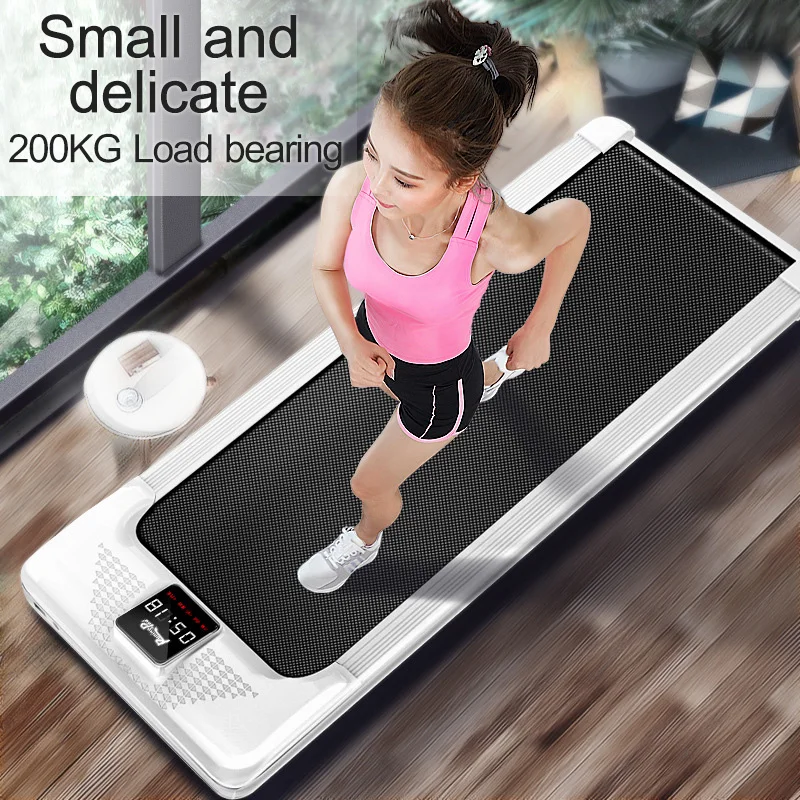 

Opening promotio Smart walking sports treadmill ultra-thin walking treadmill walking mat home mini fitness electric treadmill, White