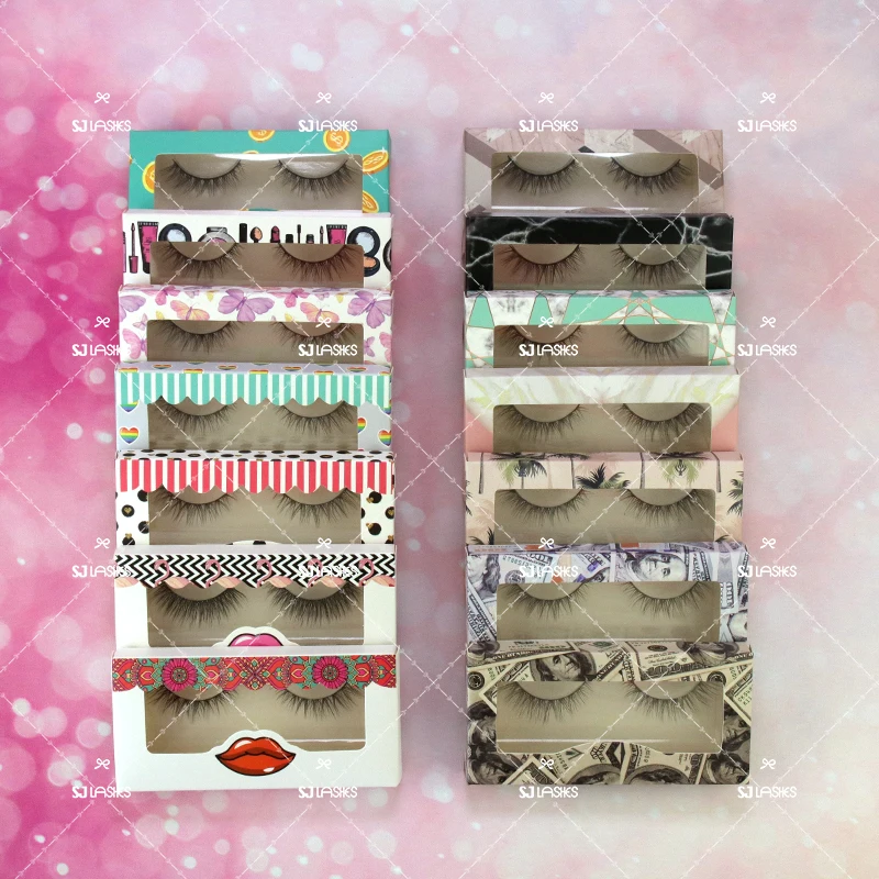 

faux mink eyelashes vendor empty lash cases wholesaler eyelash set private label lashpackaging box wispies false eyelashes sz, Natural black mink eyelash