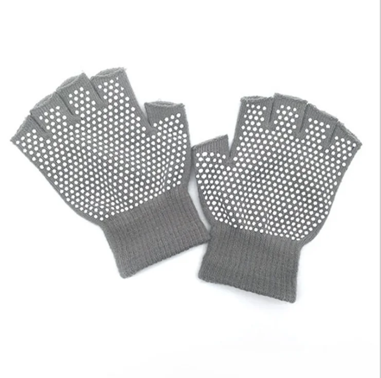 
Good quality Acrylic Knitted PVC dots fashion funky warm winter Magic Gloves with no finger 