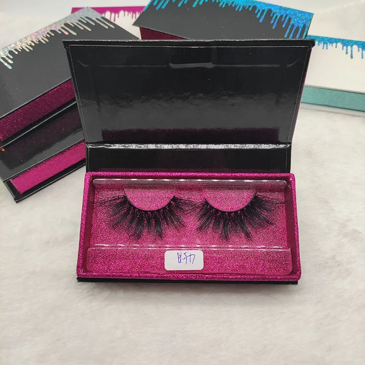 

Wholesale private label 5d fluffy wispies eyelashes cruelty free eye lash individual 25mm 100% siberian mink eyelash