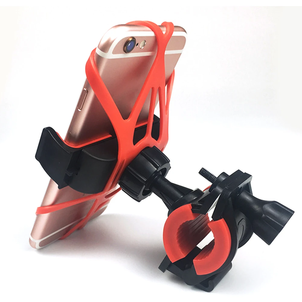 

New Image Bike Phone Mount Detachable 360 Degree Rotation Silicone Phone Holder For Bicycle & Motorcycle Handlebar Mount