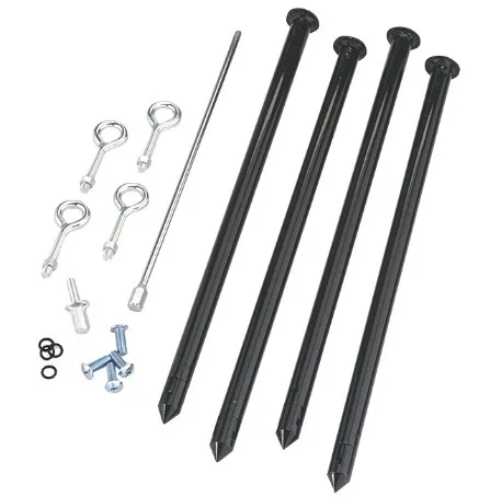 

Car Shelter Permanent Ground Anchors Rust Resistant Anchoring System, Black