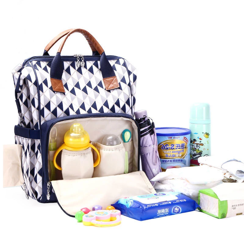 

Ultra-functional large capacity fashion baby diaper nappy bottle bag backpack