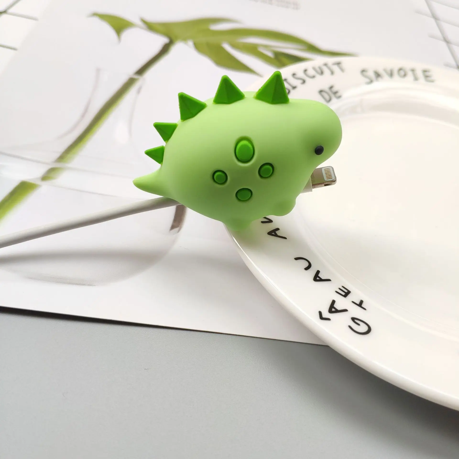 

Cable Protector Dinosaur Phone Accessory USB Data Cute Cartoon Animal For Apple iphone Cable Protector Bite, As the picture