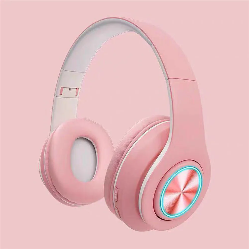 

B39 wireless luminous bluetooth headset head-mounted bluetooth headset insertable card folding heavy bass sports bluetooth heads