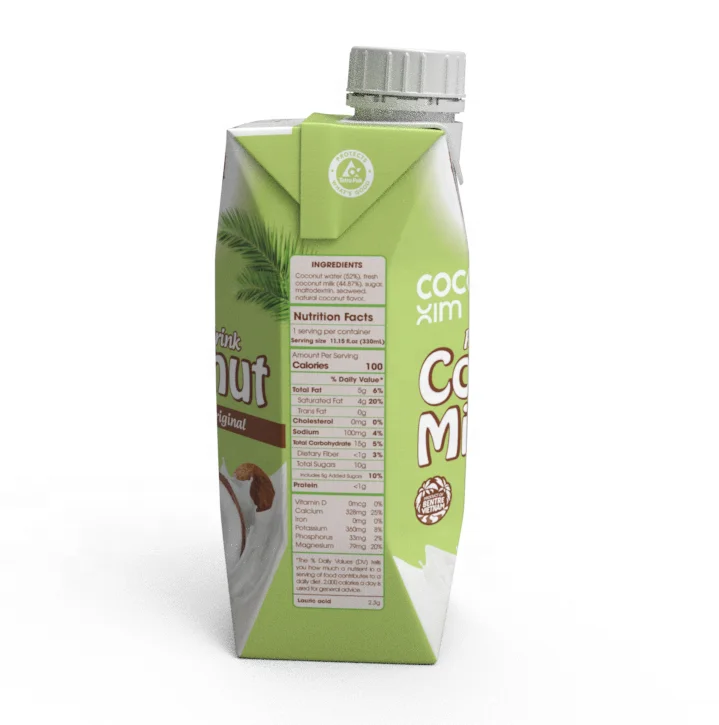 
ORGANIC COCONUT MILK DRINK - DAIRY FREE - READY TO DRINK - TETRA PAK 330ML - 1000ML - Whatsapp +84354669243 