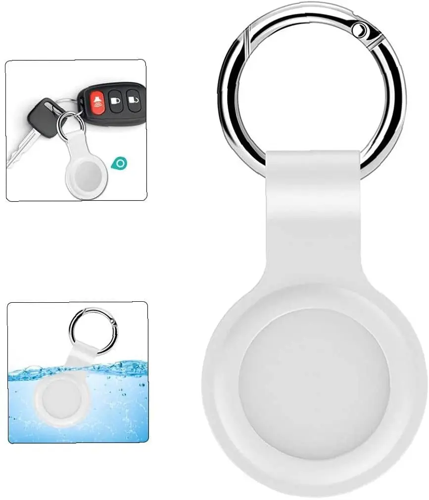 

locator tracker anti-lost keychain silicone protective cover suitable for airtag dog case collar