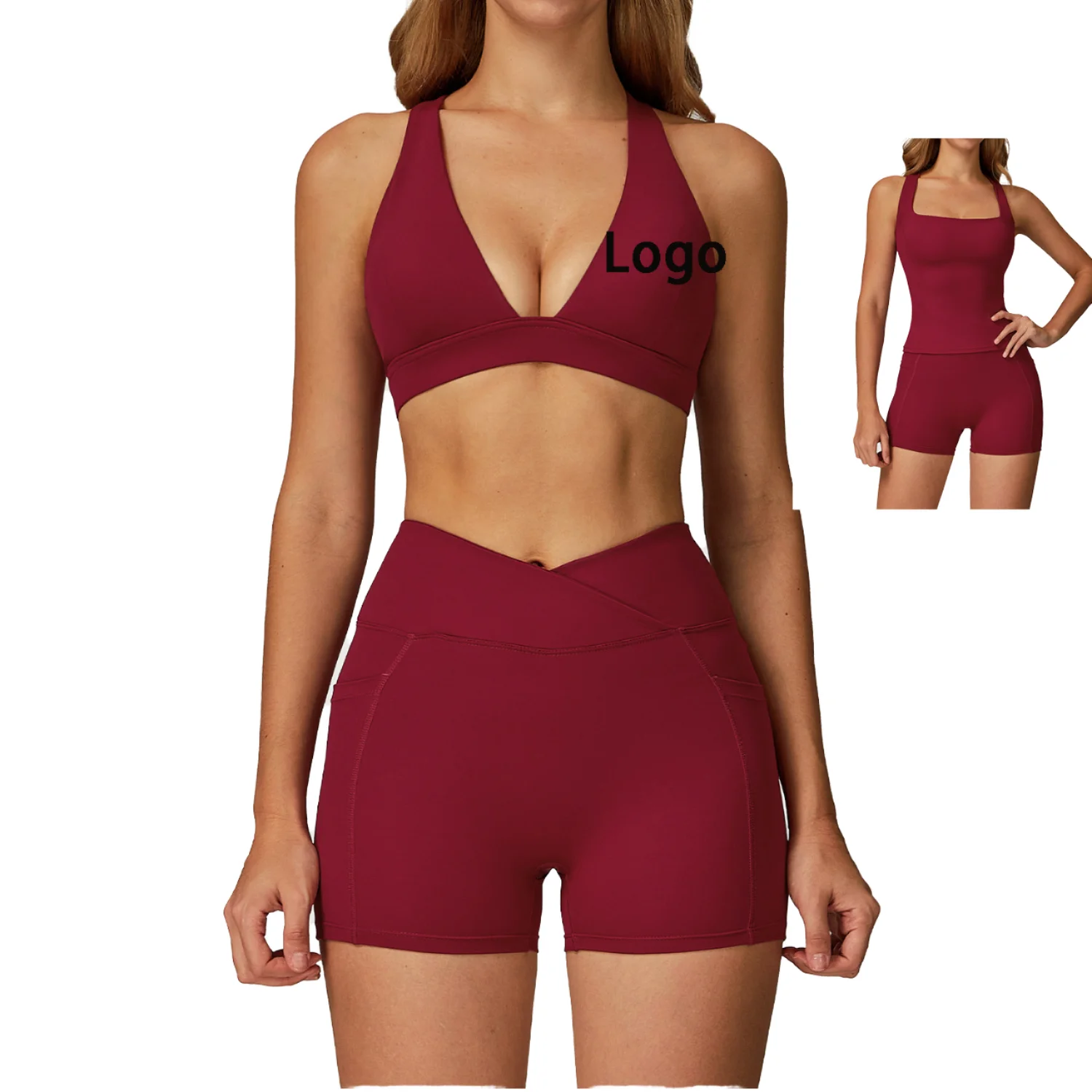 2-Piece Set High Elasticity High-Waisted瑜伽服套装