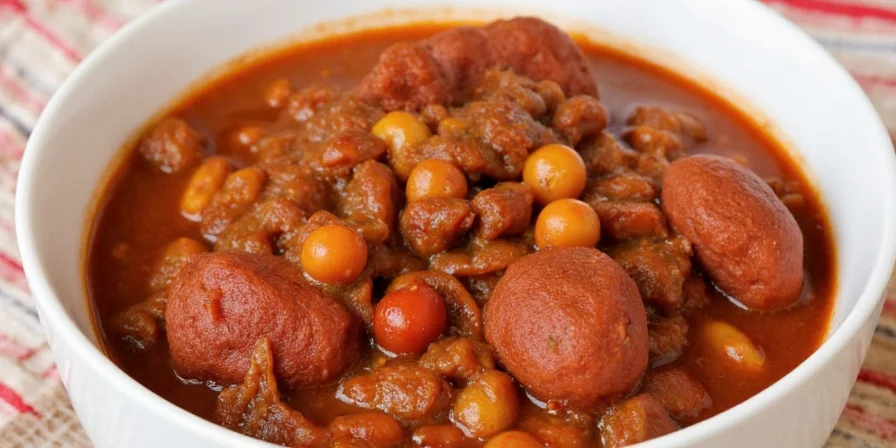 Star anise and dark cocoa powder paired with a rustic chili pot