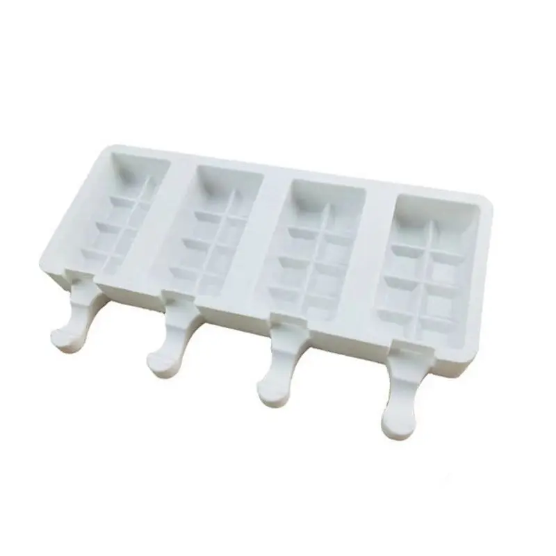 
Food grade Ice Cream Cake Mousse Dessert mold 4 cavity Silicone Popsicle Makers 