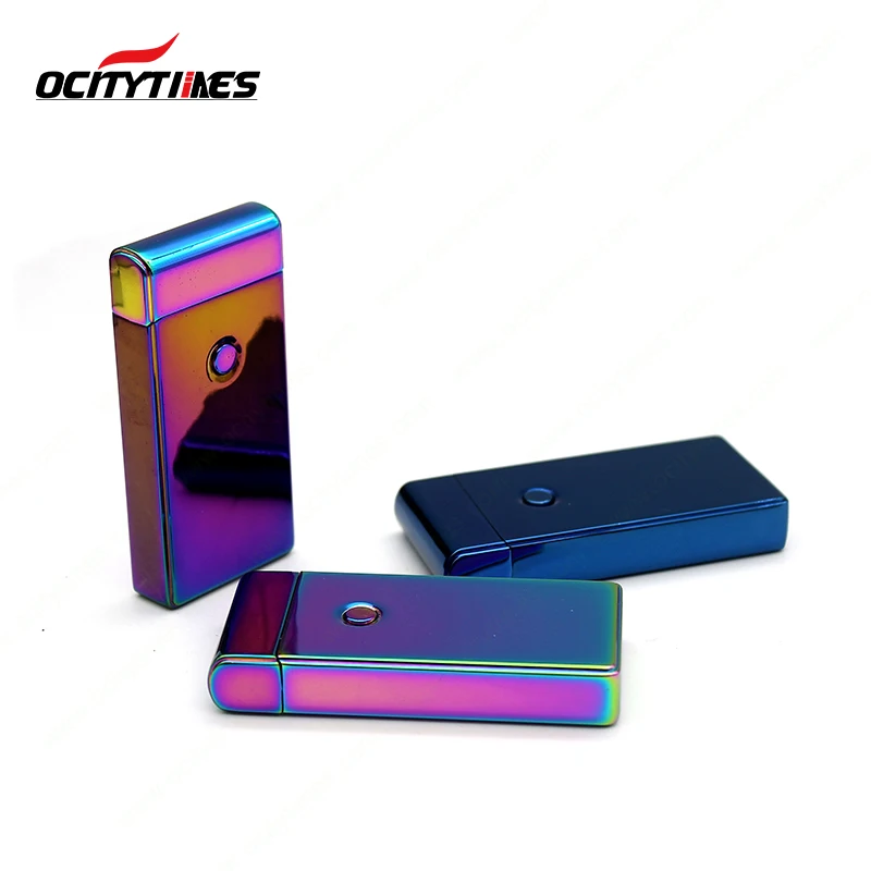 

OCITYTIMES windproof touch electric lighter high-grade usb arc cigarette lighter custom logo outdoor rechargeable lighter, Mixed