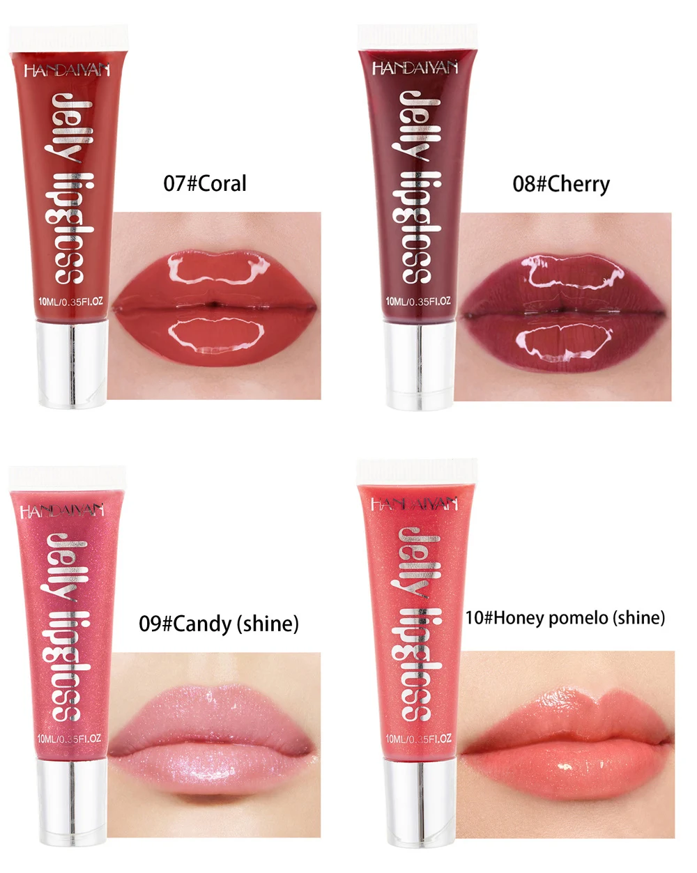 

HANDAIYAN Lip Gloss Lasting Long Moisturizing Fruit Flavor Lipgloss, 18color