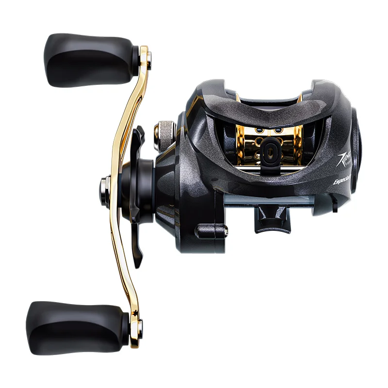 

CWBCRL01 Metal Max drag 8kg Left Right Hand Magnetic Braking Bait Casting Fishing Reel, Black with gold