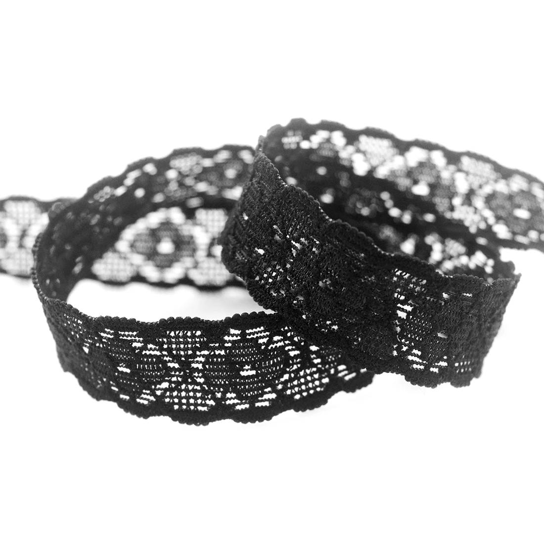 

BRISTLEGRASS 3/4" 20mm Nylon Lace Trim Elastic Spandex Band Decorative Tape Hair Tie Headband Underwear Bra Lingerie Sewing Trim, Accept customized
