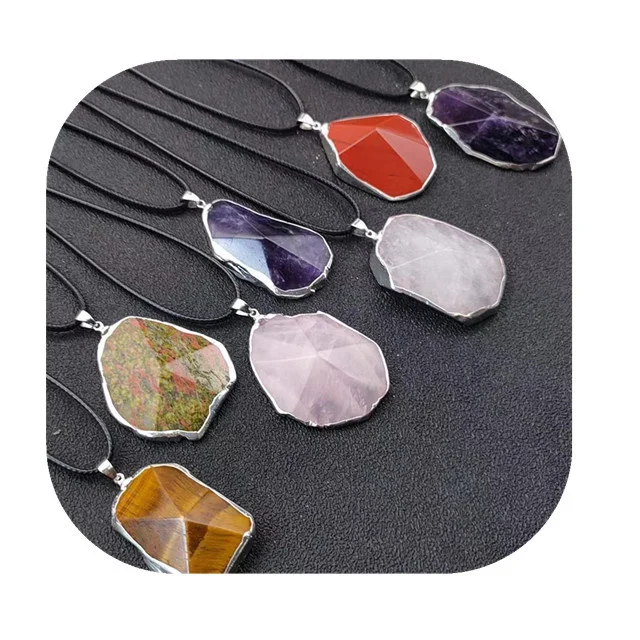 

New arrivals gemstone carvings Sectional pyramid crystals jewelry natur mixed quartz crystal pendants for gift