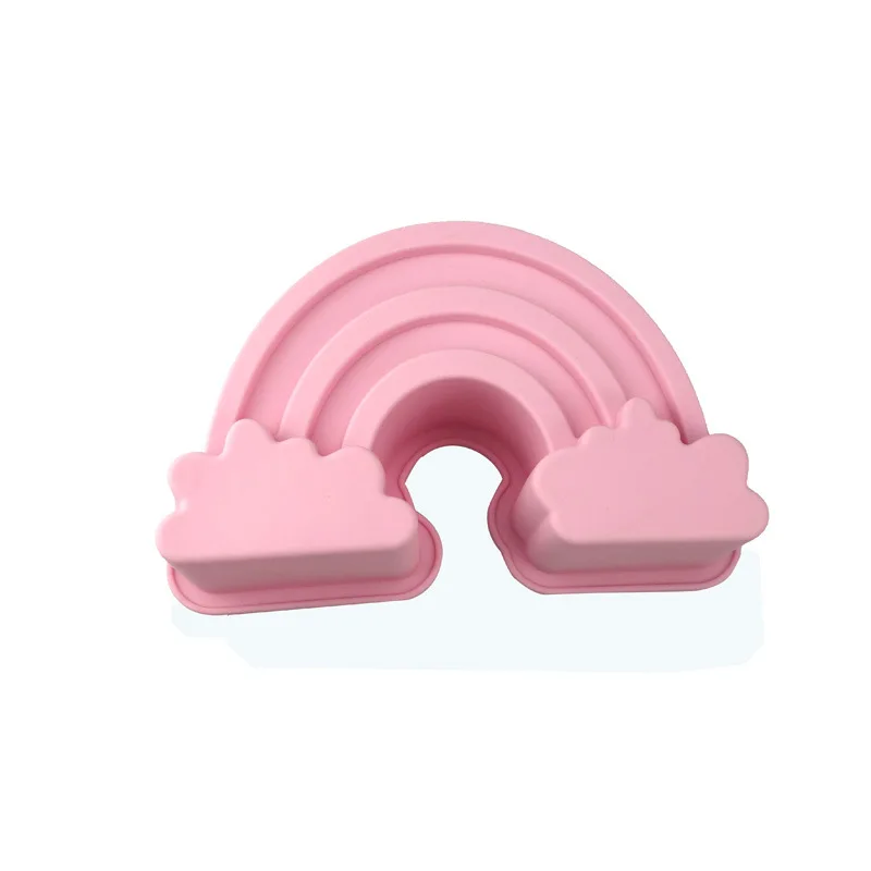 

New Product Heat-resistant Non-Stick Baking Pans Rainbow Shape Silicone Cake Mold