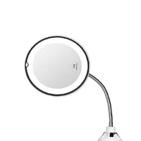 

Women 10X Magnifying Mirror LED Lights Rotates 360 degree Adjustable Makeup Mirrors for 17cm/20cm