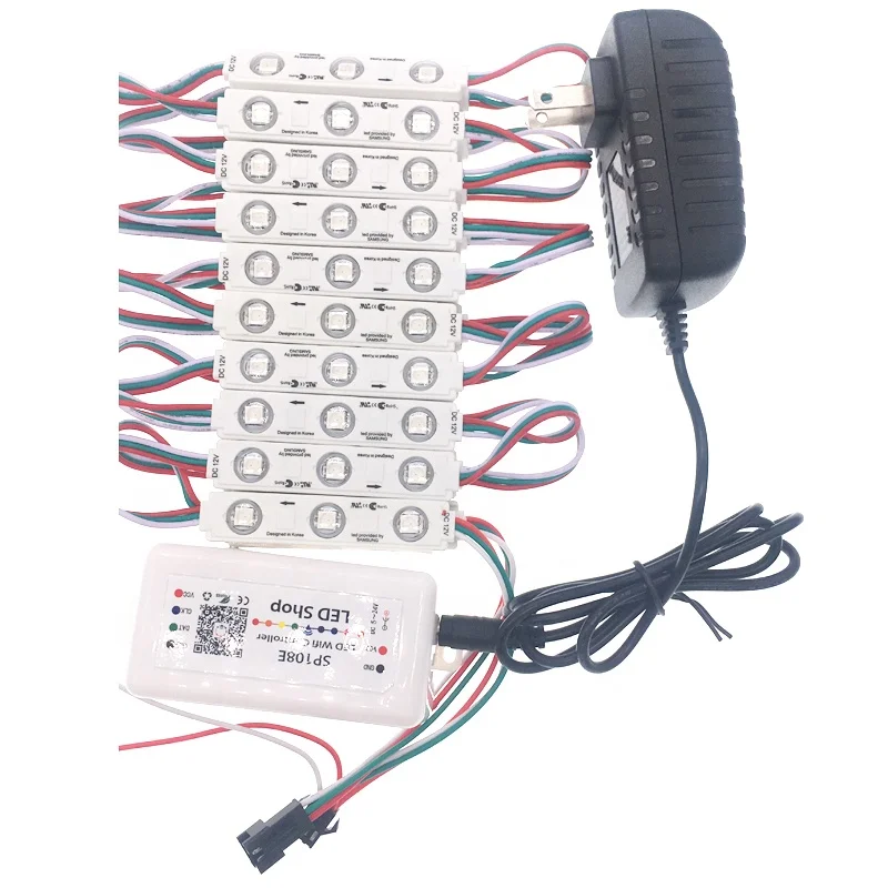 DC12v 5050 RGB led module APP Wifi control Ws2811 IC IP65 Full color for Advertising Light 3LEDs SMD Led Module
