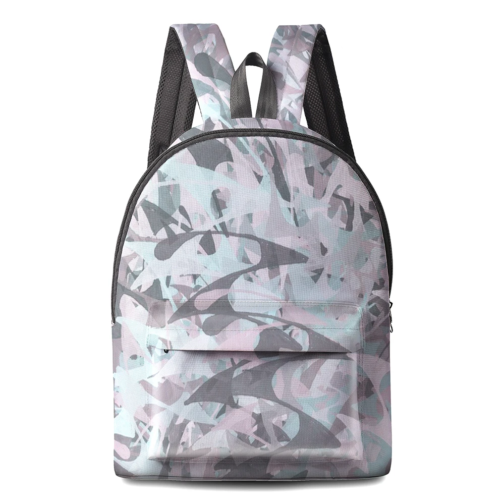 

2022 New Designer Camouflage Geometric Pattern Custom Logo Outdoor Waterproof Lightweight Travel Gift Kid Backpack School Bags