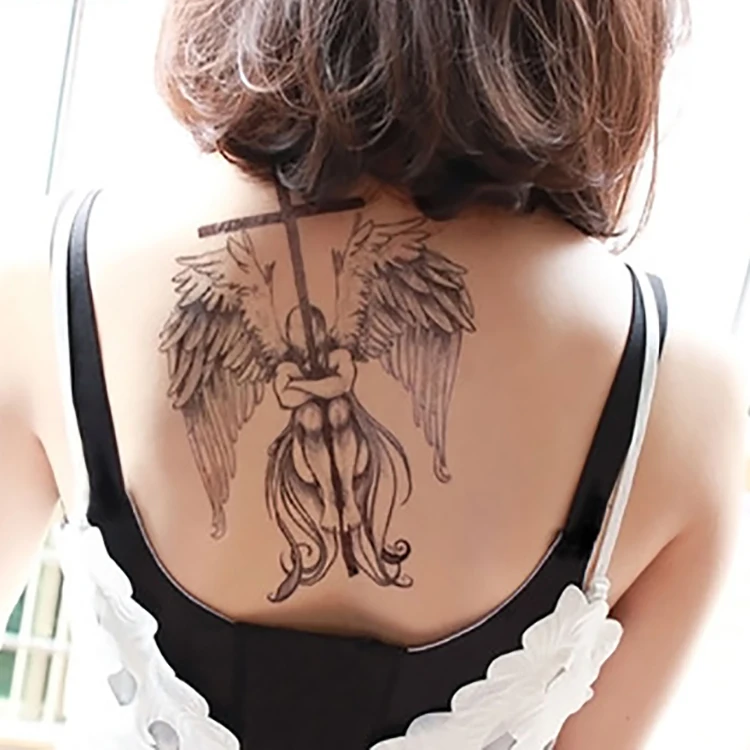 

Customized Wholesale Personality Fashion Fallen Angel Flower Arm Tattoo