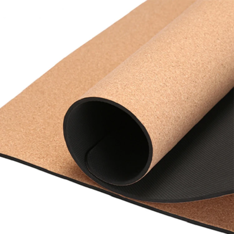 

5 mm Factory Price premium stretch exercise soft Eco Friendly Cork Natural TPE Fitness Rubber Yoga Mat