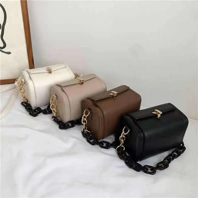 

2021 Hot Sell lady handbags chain box hand bags popular purses for women