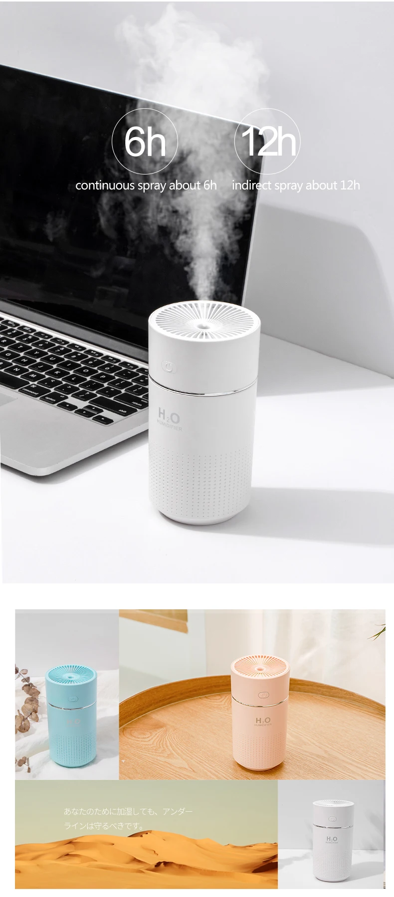 Hot Sale Amazon New Design Humidifier 360ml Changing Light Car