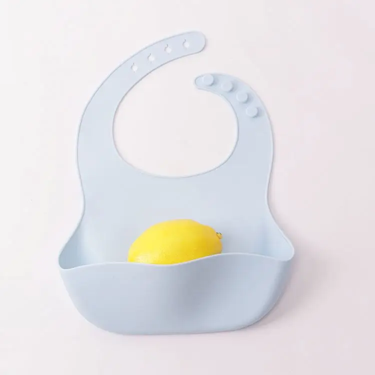 Food catcher baby feeding adult custom soft bib set silicone baby bib