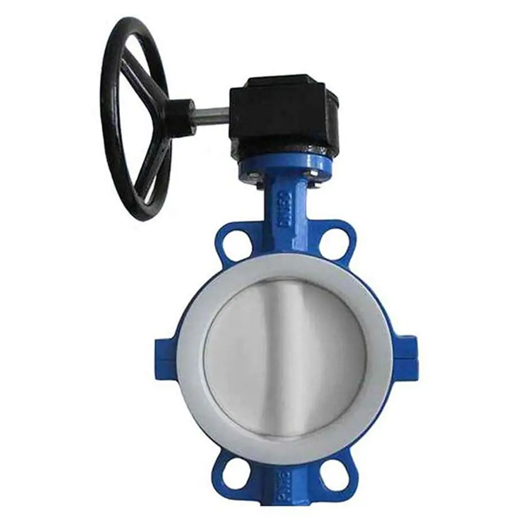 

Hot Sale and The best price Worm four fluorine wafer butterfly valve