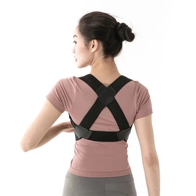 

Factory Direct Black Adjustable Straight Back Support Belt Posture Corrector Brace