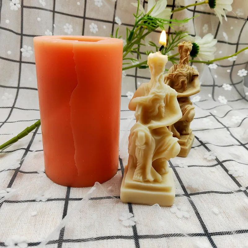 

B-1025 DIY candle mould Moses incense candle silicone mold small ornament gypsum resin mold