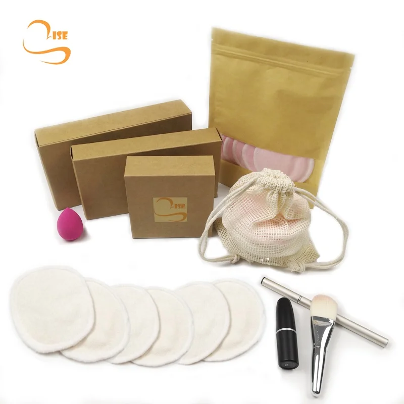 

Eco-friendly Organic Hemp Cotton Makeup Remover Pad Girls Reusable Facial Cleaning Pads