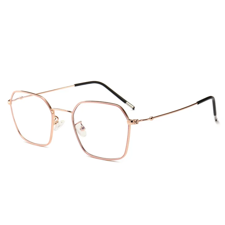 

2020 New Style Unisex Polygon Retro Eyeglasses Frame Photochromic Computer Glasses Anti Blue Light Glasses
