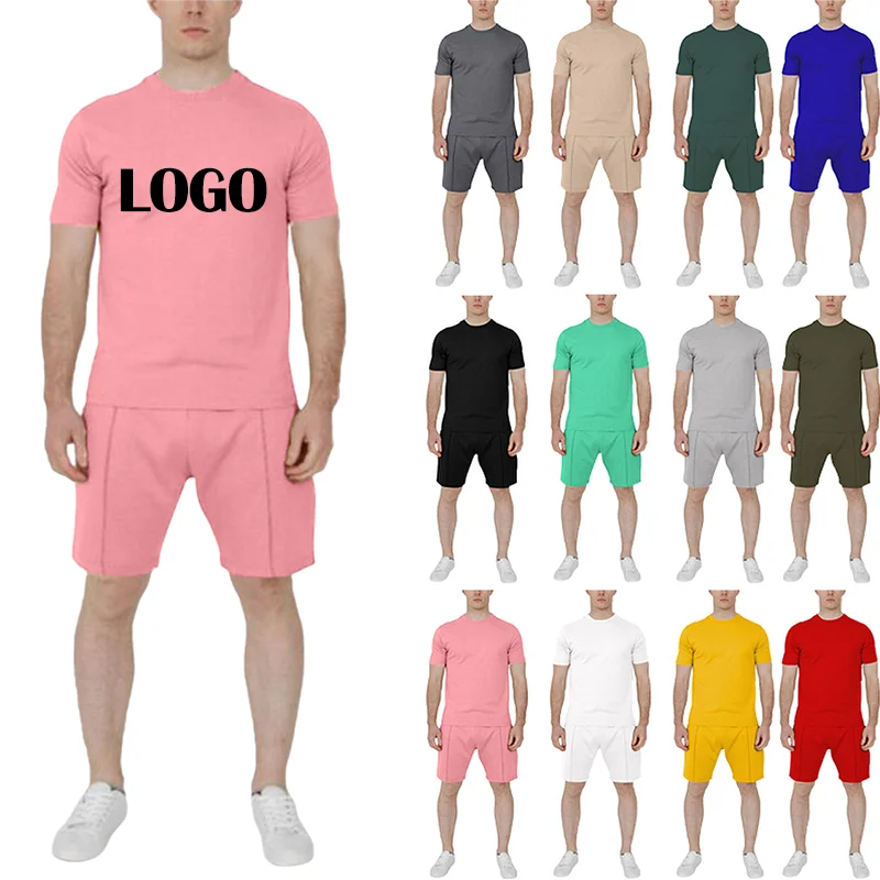 

2022 New Arrivals Short Sets For Men Custom Logo Customize Tracksuits Two Piece Set Customize Tracksuits Two Piece Set Men, Picture shows