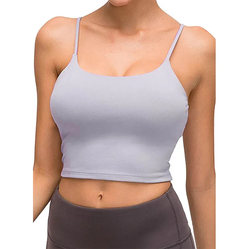 

2021 Hot Women Summer White Seamless Sport Bra Crop Tank Top Sujetadores