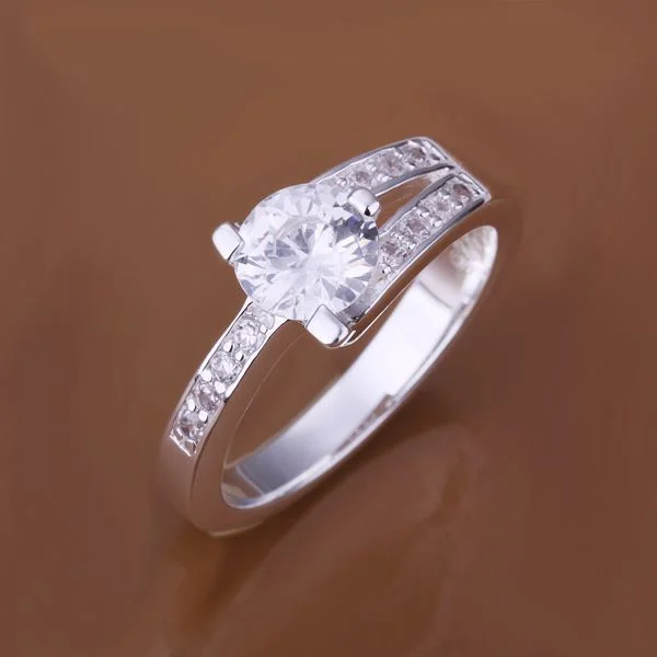 

Top Quality Jewelry silver plated Jewelry Ring Fine Fashion Silver Zircon Women & Men Finger Ring