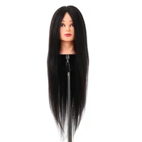 

24 inch Cosmetology 100% real human hair african american salon practice hairdresser training mannequin dummy doll head