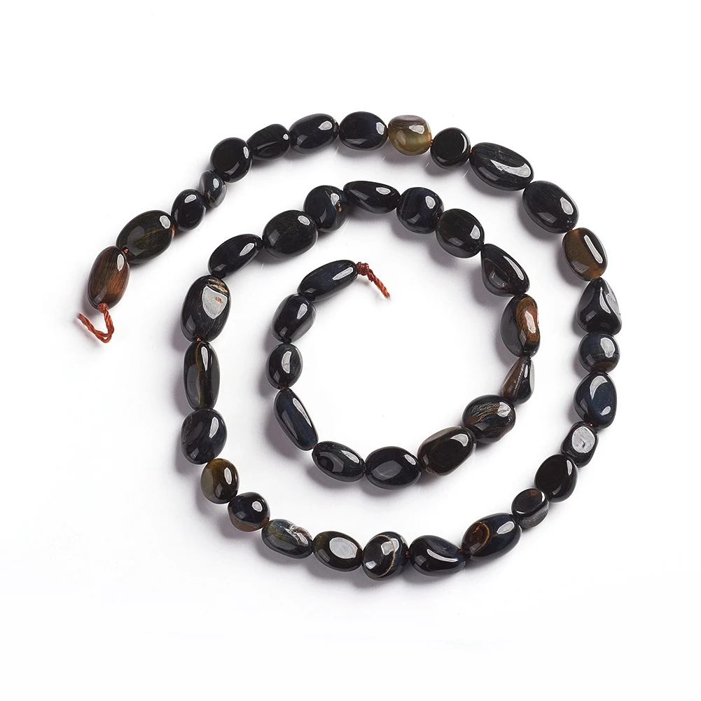 

PandaHall Nuggets Natural Blue Tiger Eye Beads Strands