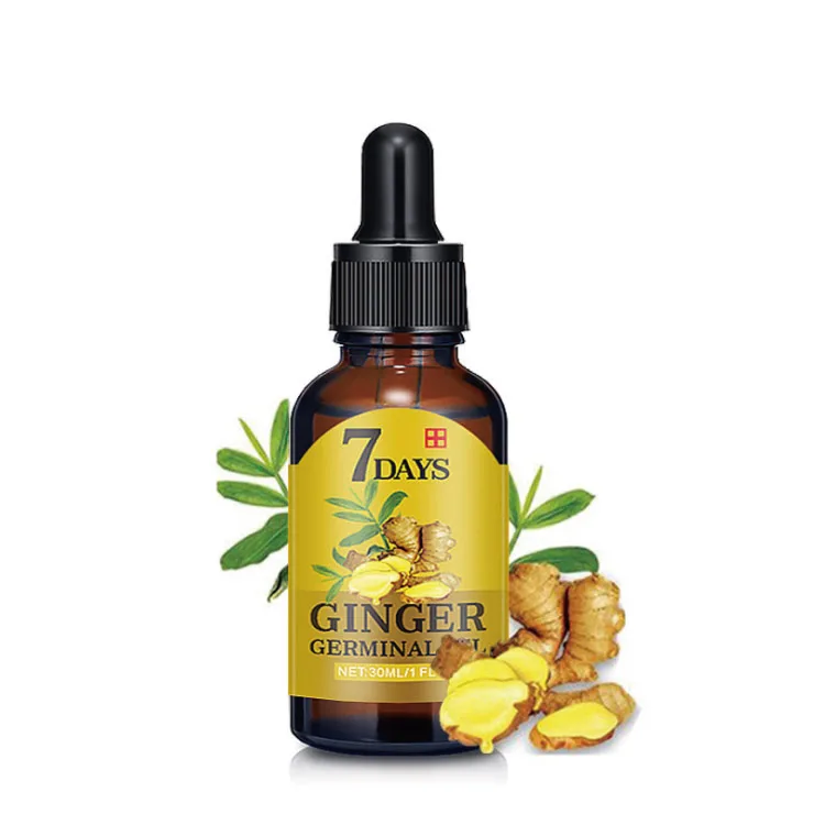 

7 Days Ginger Hair Oil Fast Hair Growth Treatment Hair Growth Oil Serum, Clear liquid