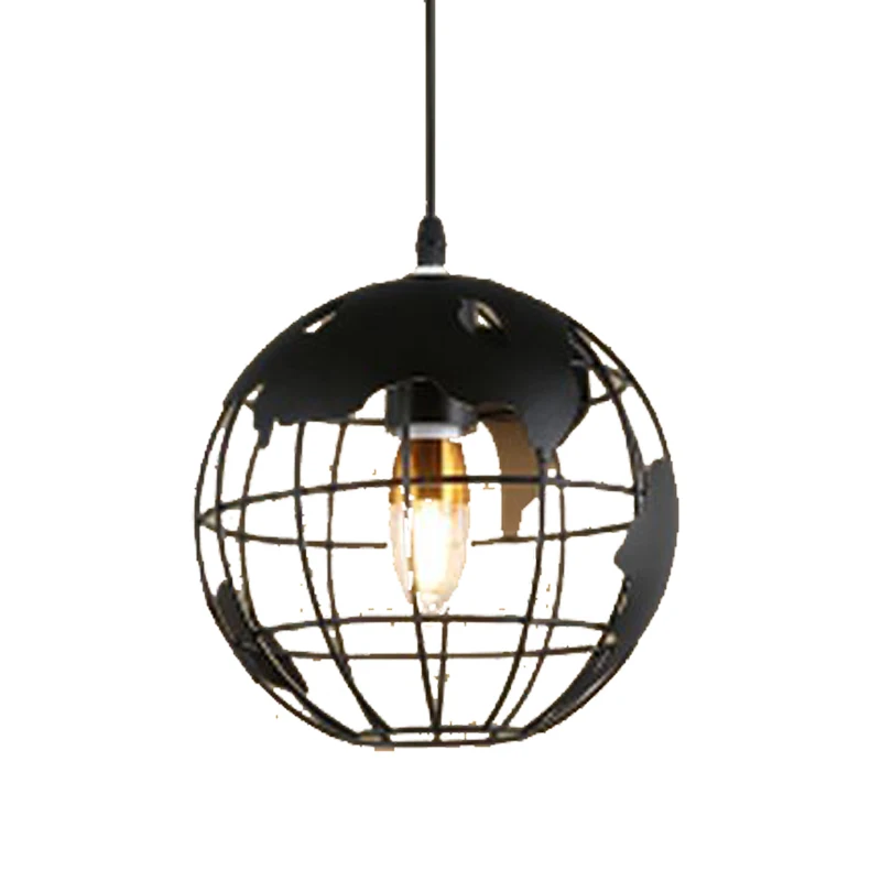 Top Selling gold light ballroom chandeliers Black Iron Earth mini  pendant light