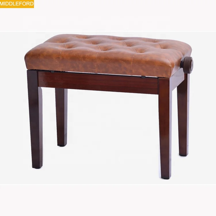 

Brown Color Ajustable piano bench, Walnut