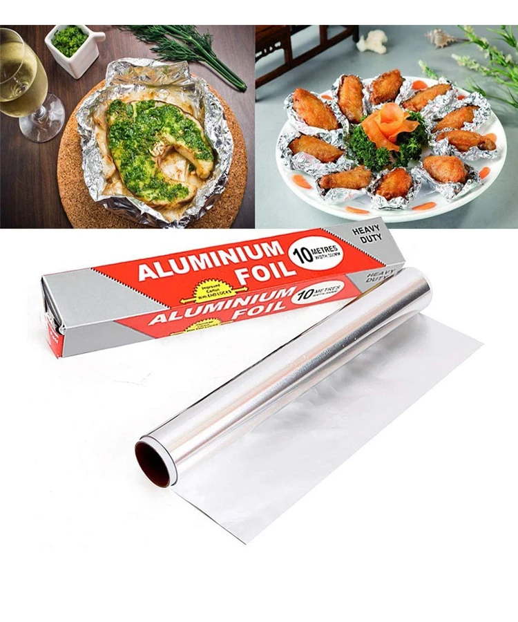 Household Aluminum Foil Roll Foil Paper 0.2mm Thickness Silver Aluminum