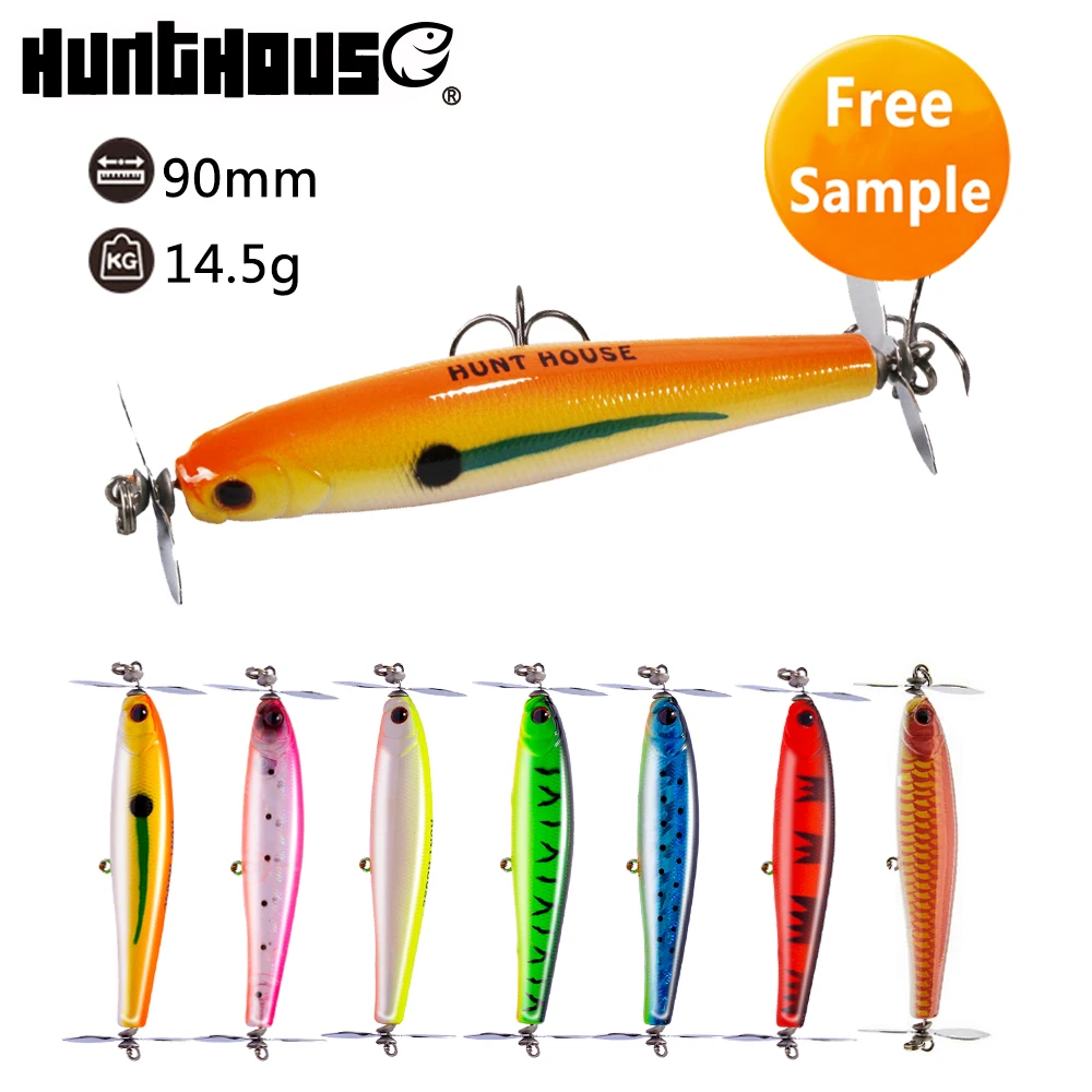 

stick bait lure fishing topwater pencil lure propeller lure, Vavious colors