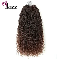 

18" Goddess Locs Crochet Hair Extensions Synthetic Twist Braids Hair Locks Crochet braids For Women 24 Strands Golden