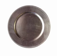 

Wedding cheap acrylic silver beaded charger plate
