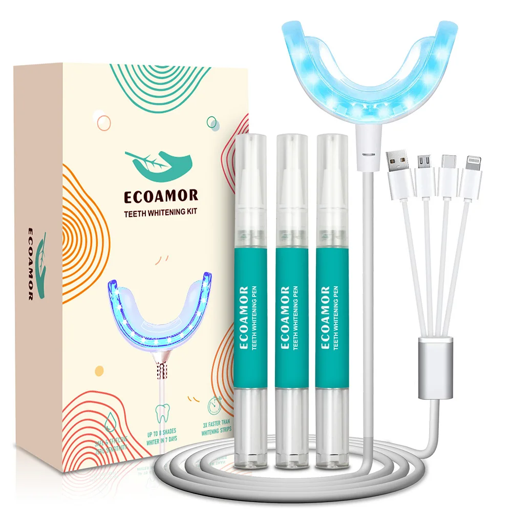 

New Smart 16 Bulbs Bleaching Light Private Label Teeth Whitening Kit With Bleaching Pen, White