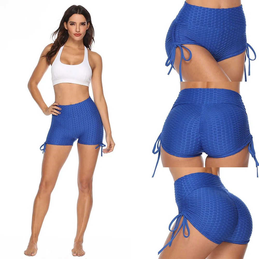 

European and American summer high waist exercise female fitness running three minutes yoga shorts, 8 colors