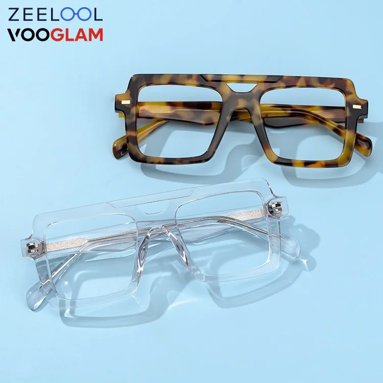 

Zeelool Vooglam latest spectacle Wholesale pilot Aviation Acetate Frames optical tortoise clear glasses custom eyewear frames