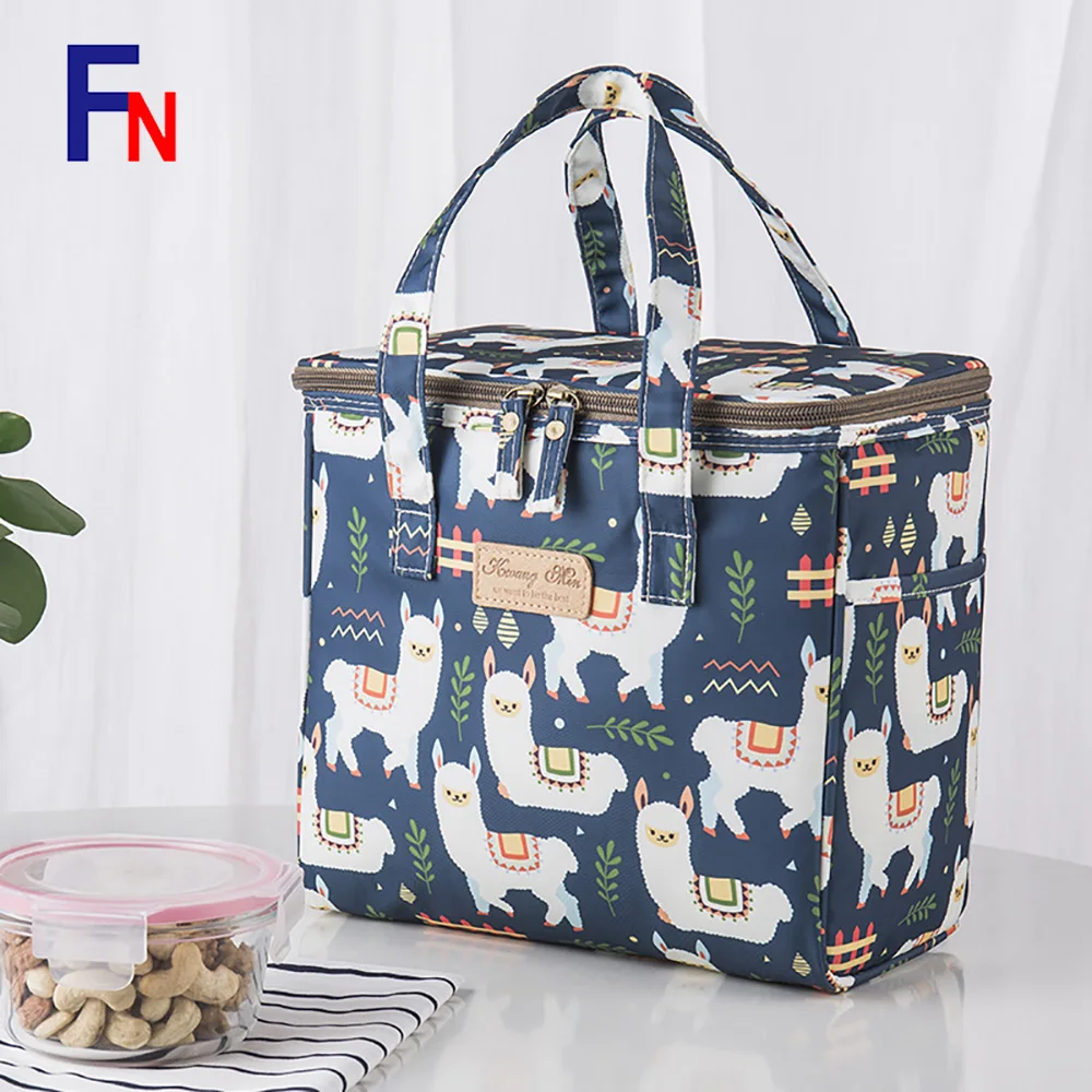 

Luxury Designed Freezable Insulated Girl School Cooler Thermal Reusable Lunch Bags, 9 patterns