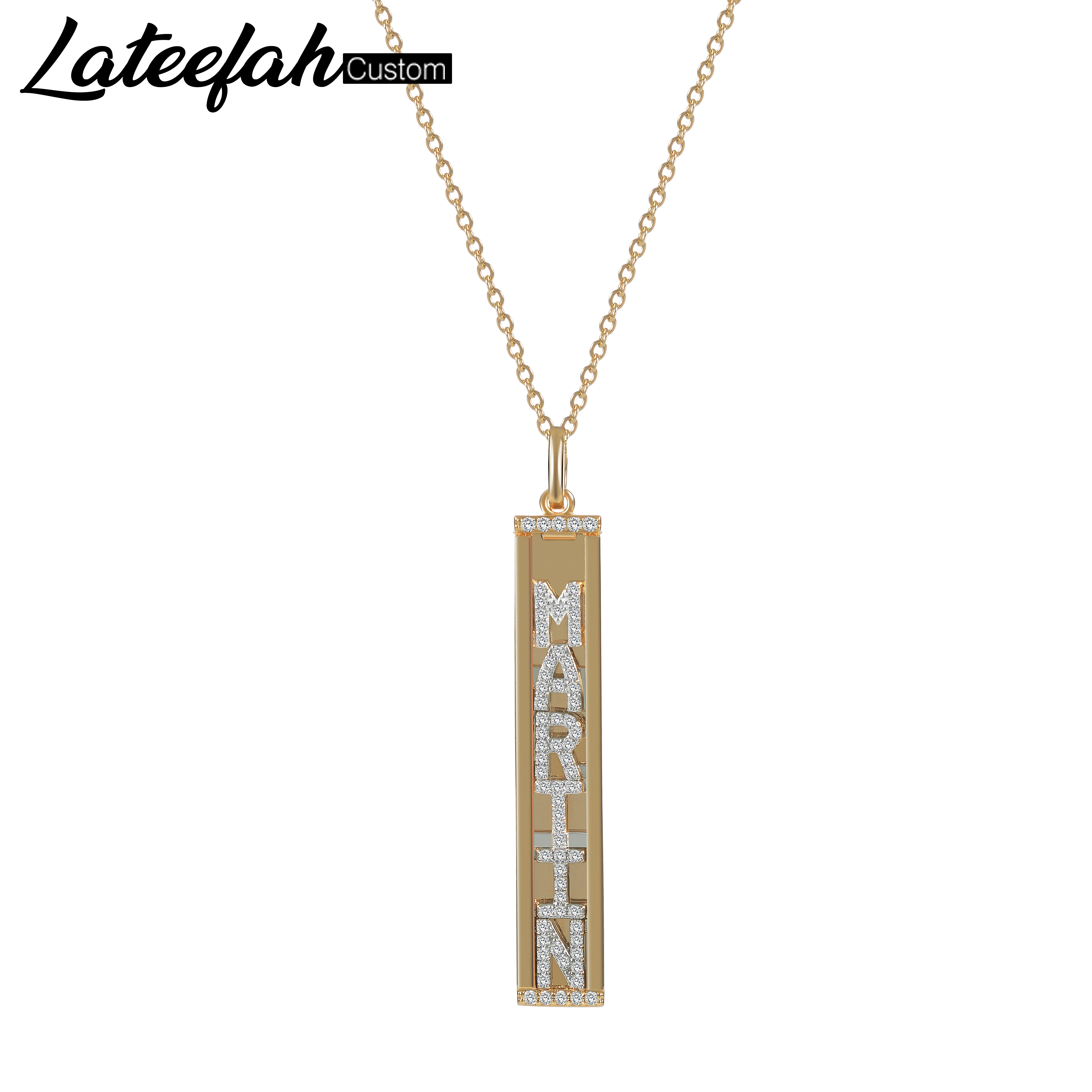 

Duoying Copper Fashion DIY Personalize Necklace Gold Silver Slide the Letter Jewelry DIY Custom Name Slide Necklace